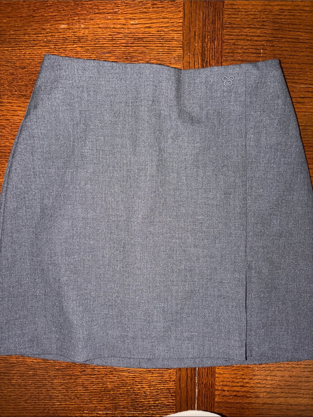 Aritzia Sunday Best Gray Mini Skirt — Tailored A-Line